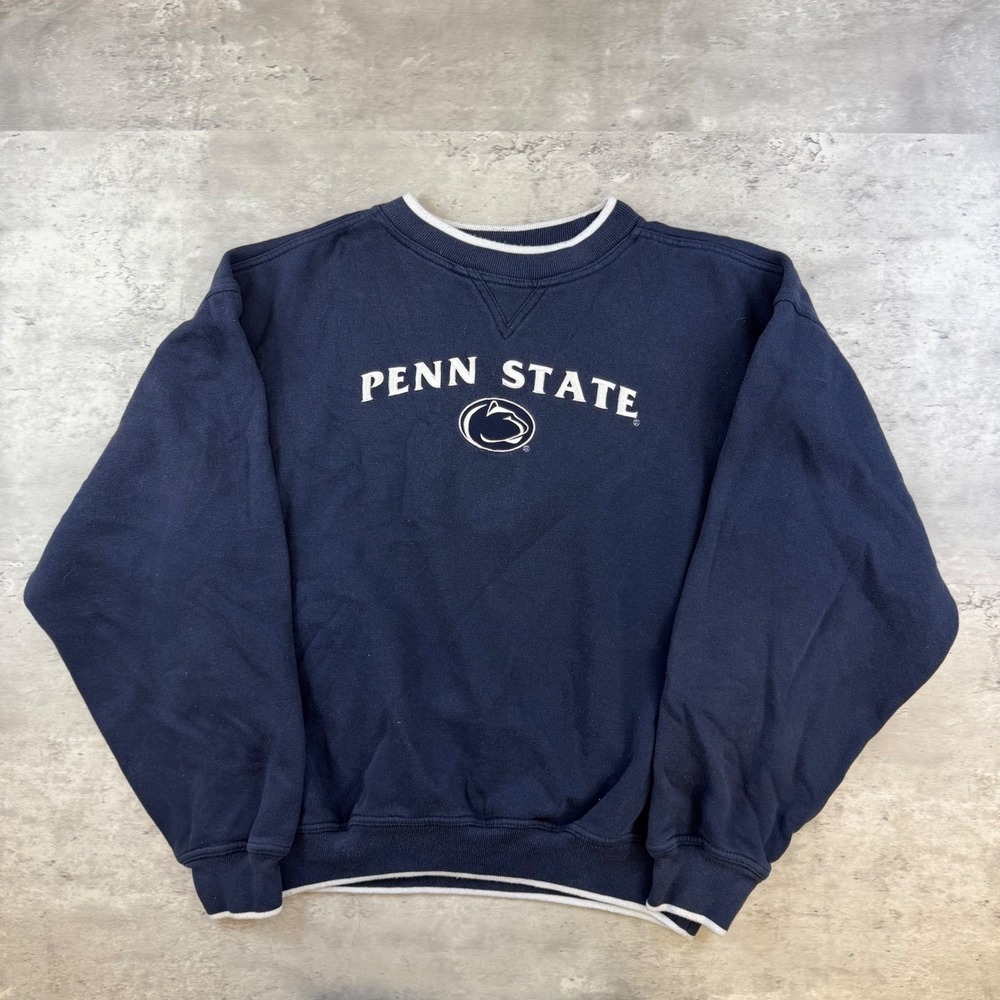 Vintage Red Oak Penn State Sweatshirt Mens Large Navy Blue Nittany Lions NCAA